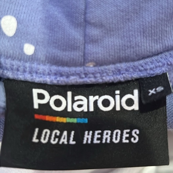 Polaroid Local Heroes Women’s Spray Violet Hoodie Size Extra Small - Picture 6 of 9